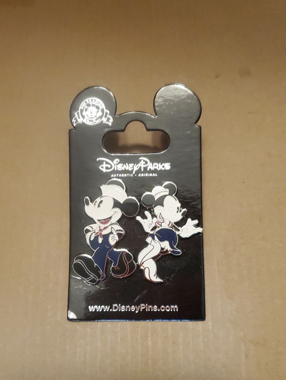 Disney Parks Mickey & Minnie Sailor Pin Set